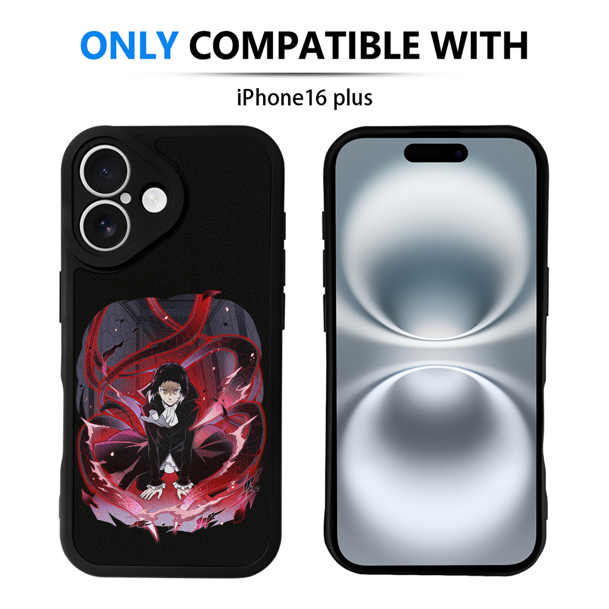 （画像用） 文豪ストレイドッグス Bungo Stray Dogs 【iPhone 16シリーズ対応】シリコンスマホケース（レザー調） 材質：シリコン